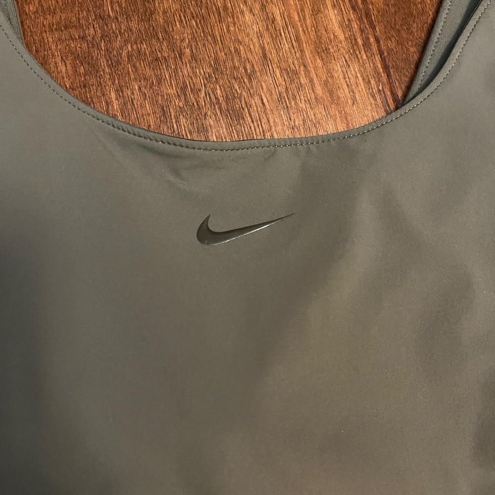Nike Bliss Luxe Olive Green Athletic Tennis Dress - Picture 6 of 10